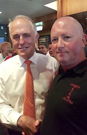 Shihan Stev Cosgrave meets Australian PM Malcolm Turnbull