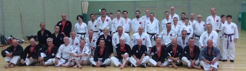 Attendees to the Jikishin Ju Jitsu Association Ko Budo & Rapid Knife & Baton Defence Seminar August 2015